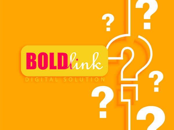 BoldLink digital logo with question mark